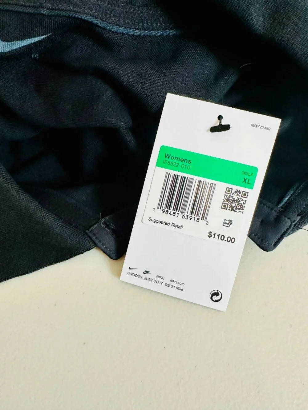 NIKE BLACK SPORTY GOLF SHIRT DRESS WITH PLEATED BOTTOM HEM XL $110